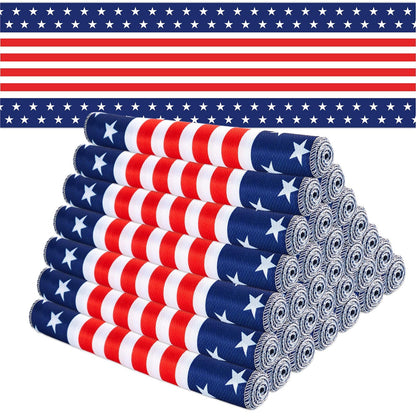 30Pcs 250th Anniversary Patriotic Cooling Towels for Neck and Face 40 x 12 Inch American Flag Sports Workout Ice Towel for Sweat Microfiber Breathable Chilly Bulk Neck Wraps for 4th of July Outdoor