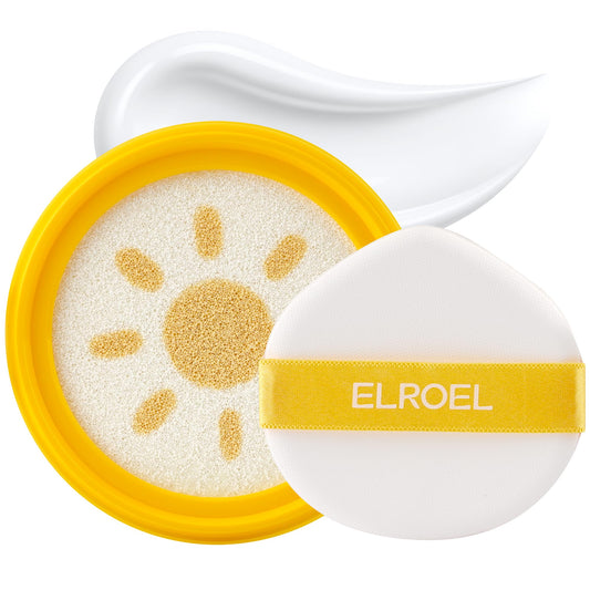 ELROEL Pang Pang Sun Cushion Plus - Broad Spectrum SPF 50 Face Sunscreen with 72-Hour Hydration & Cooling Effect - Sweat, Sand, Dirt & Water-Resistant - Hypoallergenic Korean Skin Care 0.53 oz