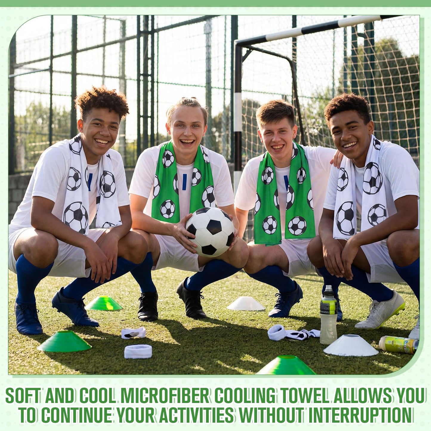 Mindsoft 12 Set Softball Cooling Towels for Sports Team Gifts with Carrying Pouch 30 x 9 Inch Softball Towels Bulk Microfiber Ice Cooling Rags for Birthday Party Favors Swag Bag Stuffers