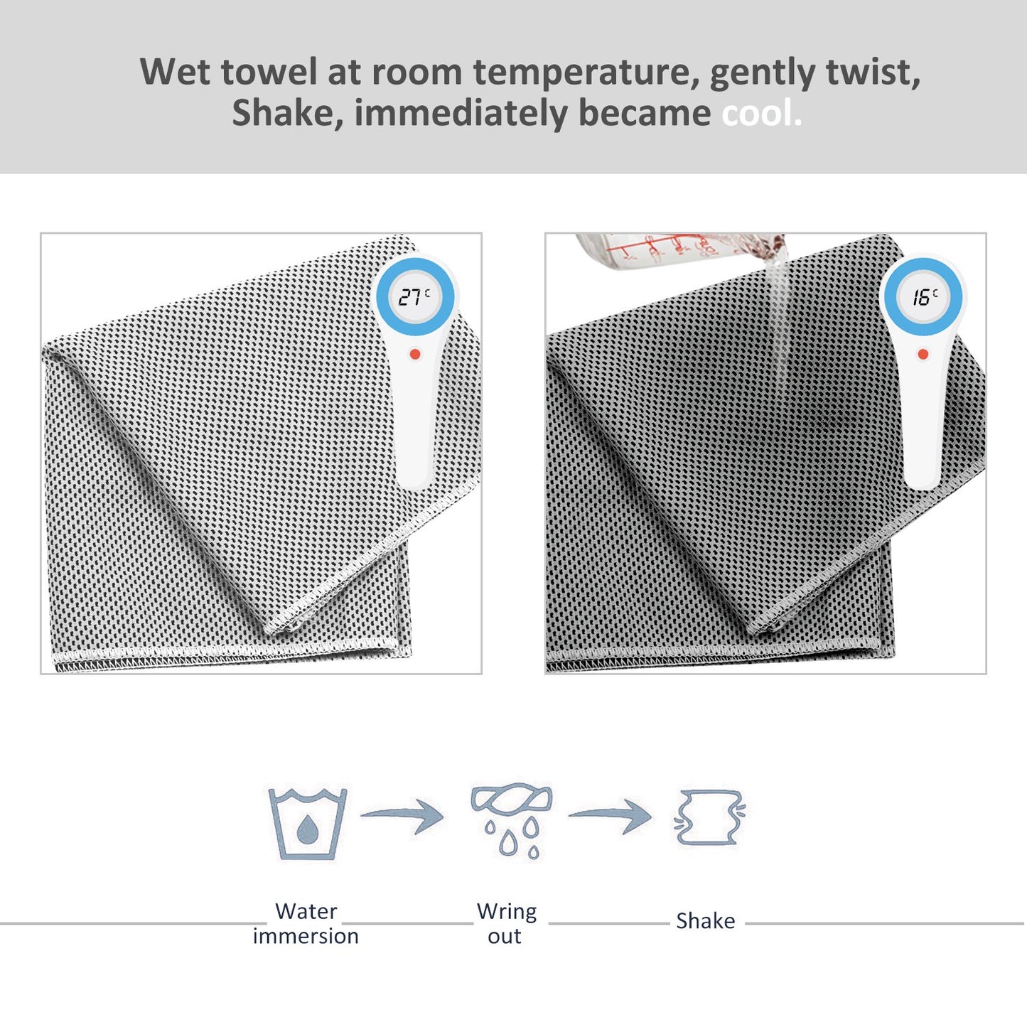 Cooling Towels (40"x 12", Pack of 30) for Neck and Face, Cold Towel for Hot Weather, Sports, Workout, Fitness, Gym, Yoga, Golf, Pilates, Travel, Camping & More