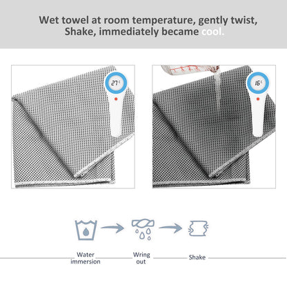 Cooling Towels (40"x 12", Pack of 30) for Neck and Face, Cold Towel for Hot Weather, Sports, Workout, Fitness, Gym, Yoga, Golf, Pilates, Travel, Camping & More