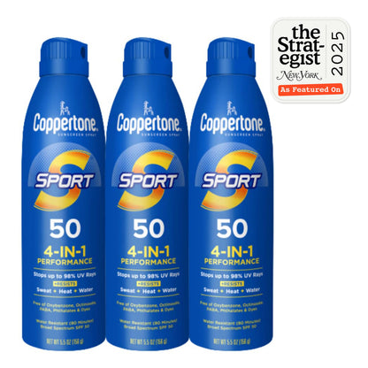 Coppertone SPORT Continuous Sunscreen Spray Broad Spectrum SPF 100 (5.5 Ounce) (Packaging may vary)