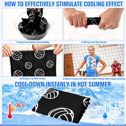 Mindsoft 12 Set Softball Cooling Towels for Sports Team Gifts with Carrying Pouch 30 x 9 Inch Softball Towels Bulk Microfiber Ice Cooling Rags for Birthday Party Favors Swag Bag Stuffers