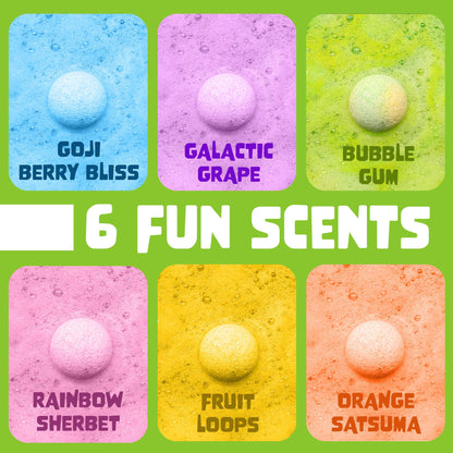 Superhero Bath Bombs for Kids with Surprise Toys Inside (6 Pack) - Large Bubble Bomb Fizzies for Boys, Girls, & Toddlers - Birthday Gift for Kids - Fruity Scent, USA Made by Two Sisters
