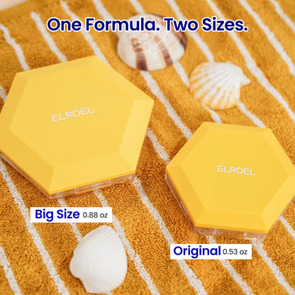ELROEL Pang Pang Sun Cushion Plus - Broad Spectrum SPF 50 Face Sunscreen with 72-Hour Hydration & Cooling Effect - Sweat, Sand, Dirt & Water-Resistant - Hypoallergenic Korean Skin Care 0.53 oz