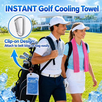 PJT Cooling Towels for Neck and Face, 40" x 12" Ice Silk Microfiber Towels for Hot Weather Outdoor Golf, Instant Cool Touch Breathable Sports Towels for Gym, Running, Yoga, Camping, 4 Pack