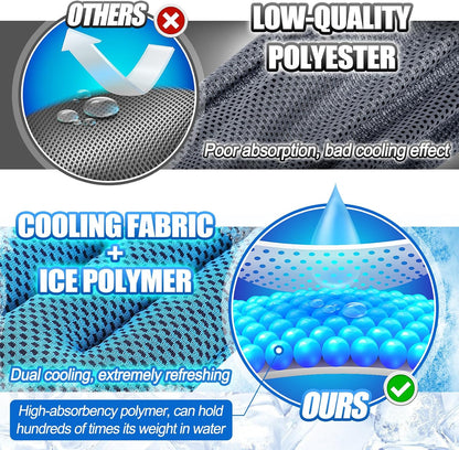 3 Pcs Cooling Neck Wraps - Cooling Towels with Ice Polymer, Soft Breathable Neck Coolers for Summer Heat Sports Gym Workout Men Women Gifts
