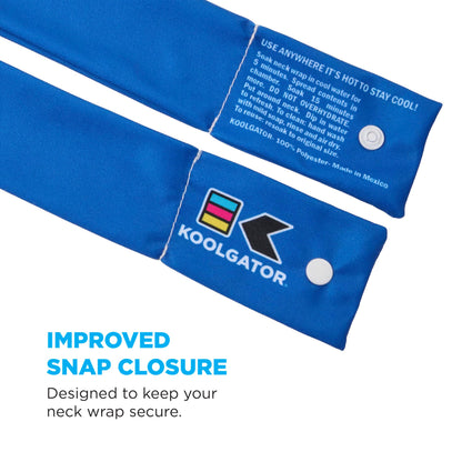 KOOLGATOR Evaporative Cooling Neck Wrap – Reusable Neck Cooler with Long Lasting Relief During Hot Weather Activities, Sports, & Outdoor Work, Water Drops, 1 Pack