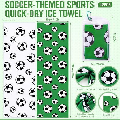 Mindsoft 12 Set Softball Cooling Towels for Sports Team Gifts with Carrying Pouch 30 x 9 Inch Softball Towels Bulk Microfiber Ice Cooling Rags for Birthday Party Favors Swag Bag Stuffers