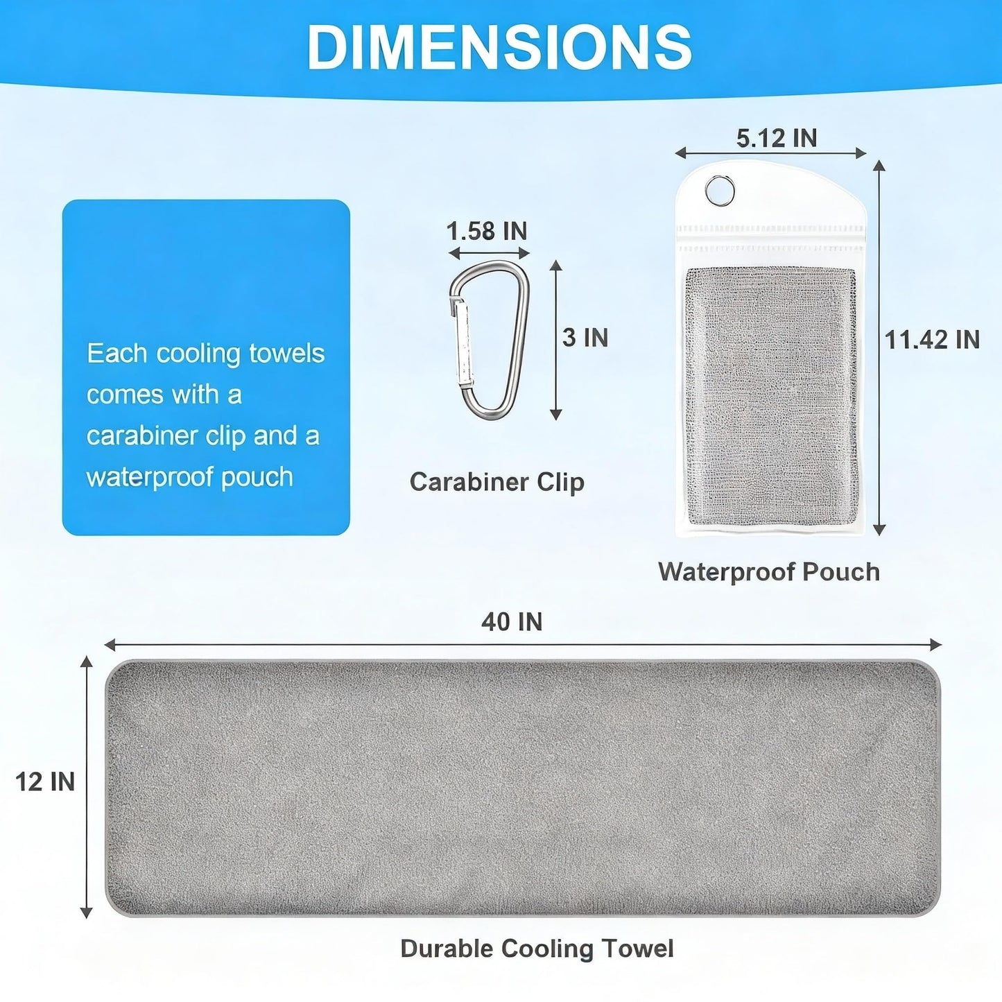 4 Pack Cooling Towels for Neck and Face(40"x12"), Cooling Neck Wraps, Ice Towel for Hot Weather, Soft Breathable Gym Towel, Cool Towel for Workout, Camping, Yoga, Sport, Running