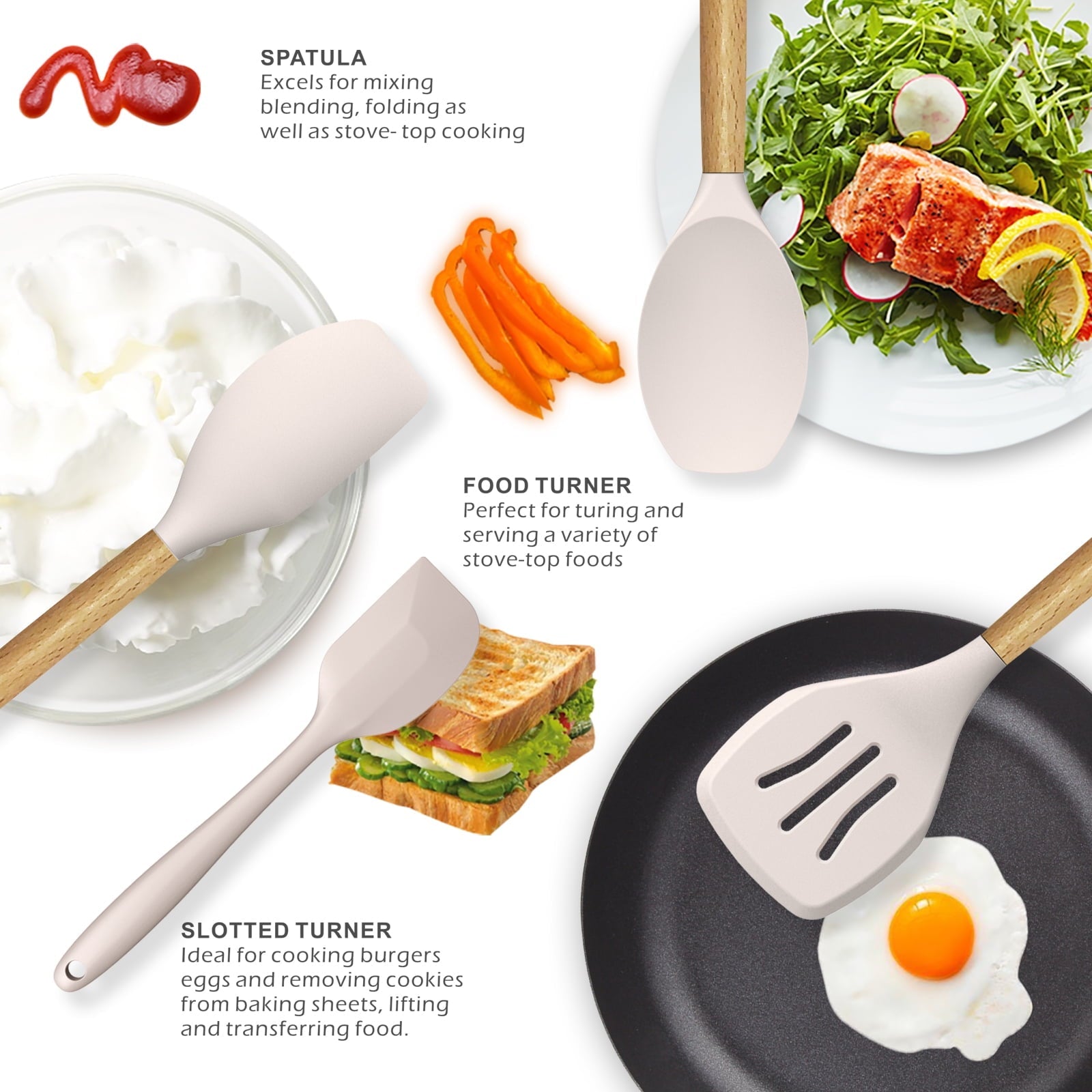 High-Precision Silicone Cooking Utensils Set - 446°F Heat Resistant Silicone Kitchen Utensils for Cooking,Kitchen Utensil Spatula Se... - Heavy Duty Stainless Steel Kitchen Shears Detail