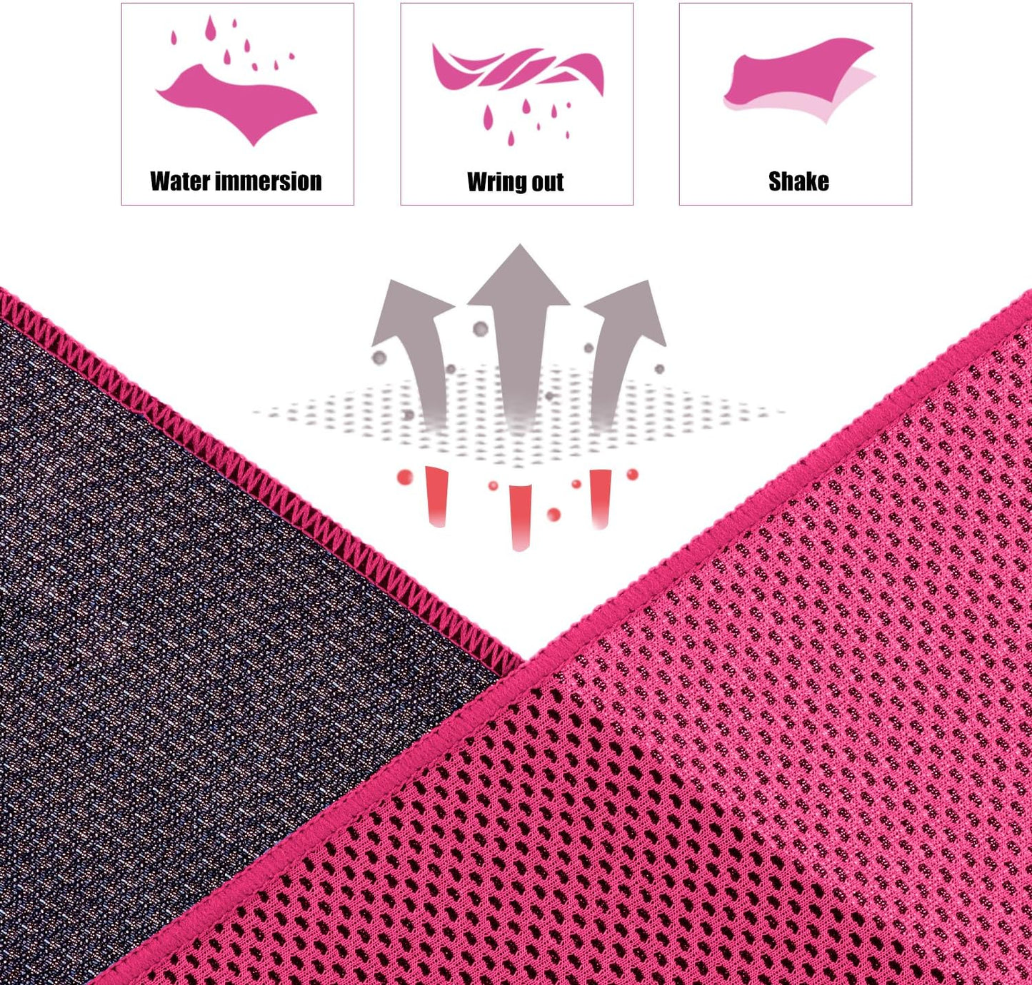 Cooling Towels (40"x 12", Pack of 10) for Neck and Face, Cold Towel for Hot Weather, Sports, Workout, Fitness, Gym, Yoga, Golf, Pilates, Travel, Camping & More
