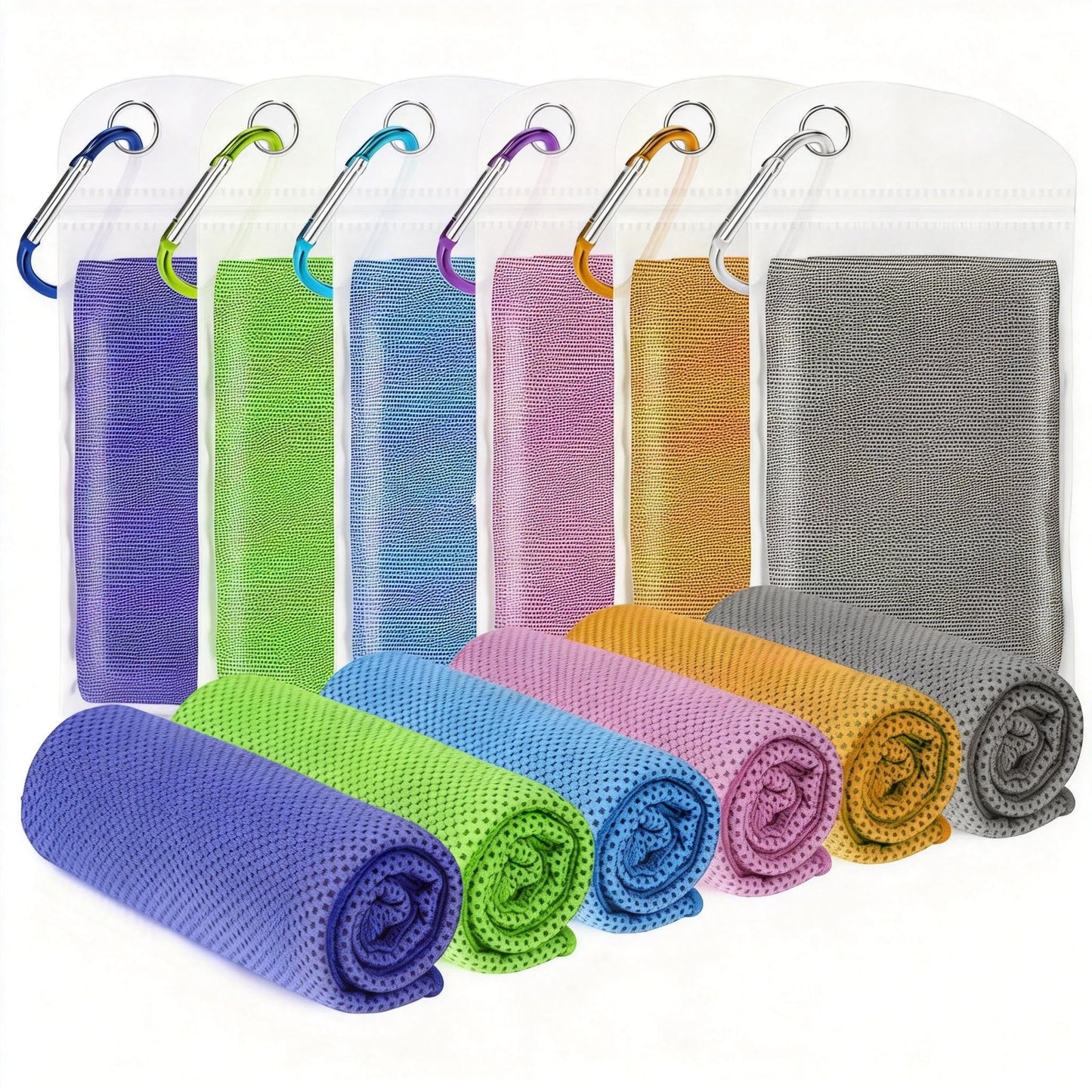 4 Packs Cooling Towels for Neck and Face(40"x 12"), Cool Sweat Towels for Hot Weather, Cooling Towels for Athletes, Lightweight Soft Breathable Towels for Yoga, Sport, Workout, Running, Gym, Camping