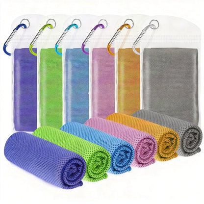 4 Packs Cooling Towels for Neck and Face(40"x 12"), Cool Sweat Towels for Hot Weather, Cooling Towels for Athletes, Lightweight Soft Breathable Towels for Yoga, Sport, Workout, Running, Gym, Camping