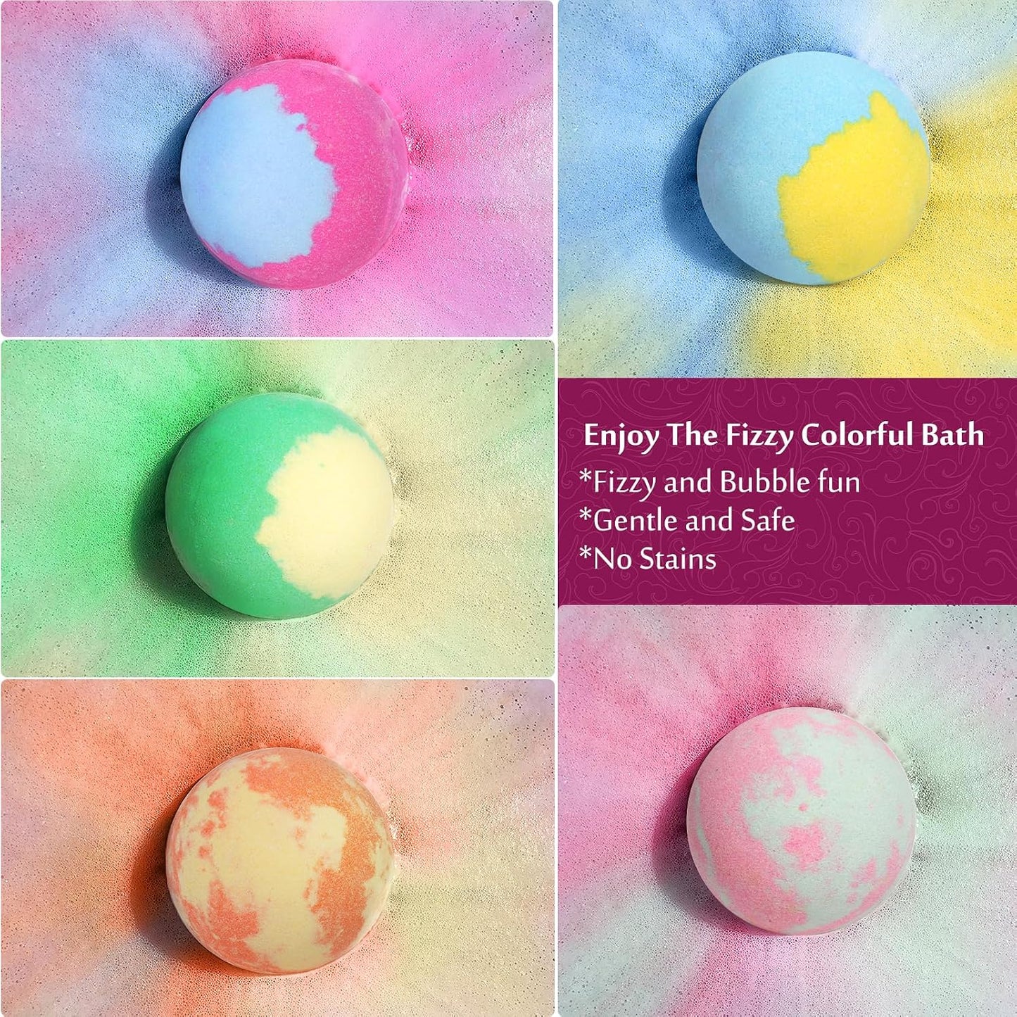 Bath Bombs for Women, 20 Bath Bombs Gift Set with Shea Butter Moisturizing & Essential Oils, Mothers Day Gifts for Mom, Women, Her/Him, Girlfriend, Wife, Birthday, Spa Relaxing Bubble Bath Fizzy Ball