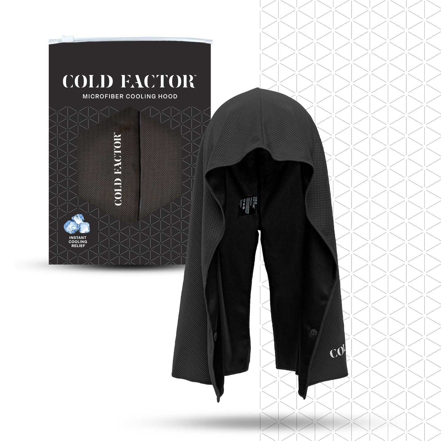 COLD FACTOR Instant Cooling Hoodie Towel – Advanced Chemical-Free Evaporative Cooling Technology – UPF 50+, 2+ Hours Cooling