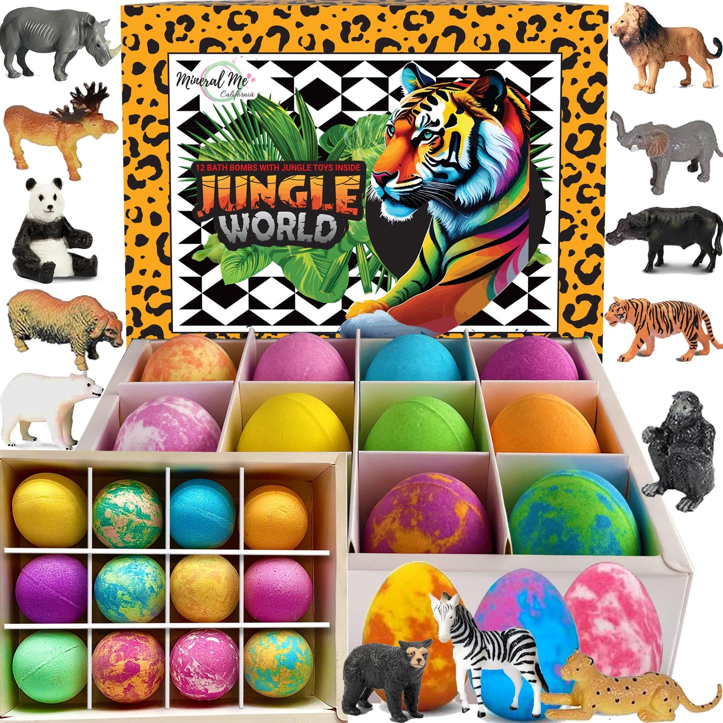 Bath Bombs for Kids with Surprise Toys Inside Plus Dinosaur Puzzle - Set of 9 Organic Dino Egg Bath Bombs, Gentle and Kids Safe, Fizzy Balls with Rich Bubbles, Birthday Gifts for Boys, Girls
