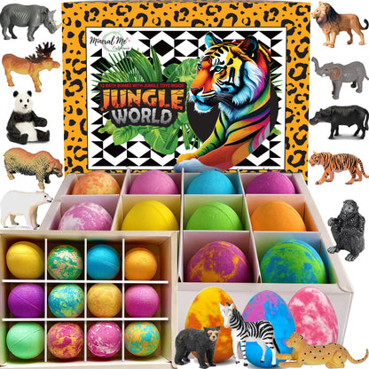 Bath Bombs for Kids with Surprise Toys Inside Plus Dinosaur Puzzle - Set of 9 Organic Dino Egg Bath Bombs, Gentle and Kids Safe, Fizzy Balls with Rich Bubbles, Birthday Gifts for Boys, Girls