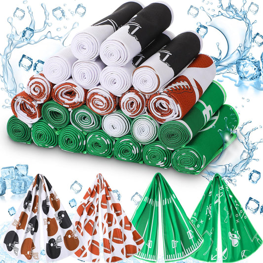 FuWeave 24 Pack Baseball Cooling Towel 40 x 12 Inch Breathable Sport Cooling Towel Microfiber Fast Drying Baseball Team Gifts for Athletes Yoga Gym Camping Running