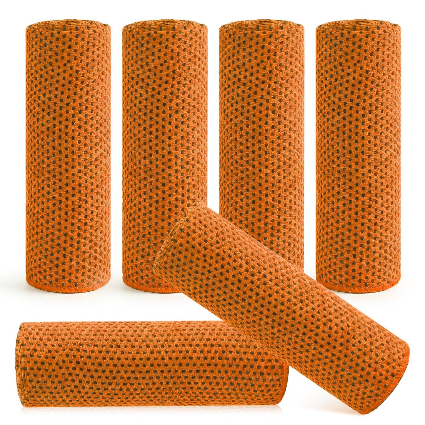 Hosuly 6 Pack Cooling Towels 40"x12" Ice Towel Cooling Neck Wraps Soft Breathable Chilly Stay Cool in Summer for Sports Yoga Golf Gym Activities(Black)