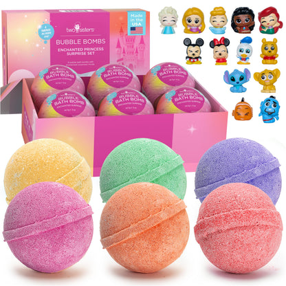 Superhero Bath Bombs for Kids with Surprise Toys Inside (6 Pack) - Large Bubble Bomb Fizzies for Boys, Girls, & Toddlers - Birthday Gift for Kids - Fruity Scent, USA Made by Two Sisters