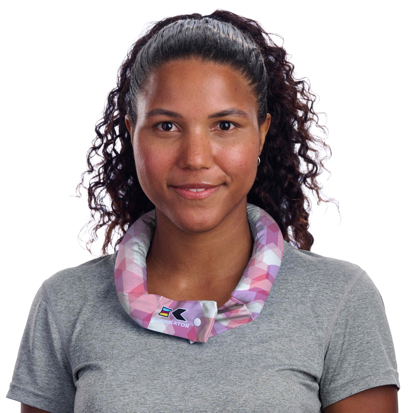KOOLGATOR Evaporative Cooling Neck Wrap – Reusable Neck Cooler with Long Lasting Relief During Hot Weather Activities, Sports, & Outdoor Work, Water Drops, 1 Pack
