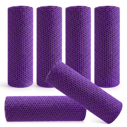 Hosuly 6 Pack Cooling Towels 40"x12" Ice Towel Cooling Neck Wraps Soft Breathable Chilly Stay Cool in Summer for Sports Yoga Golf Gym Activities(Black)