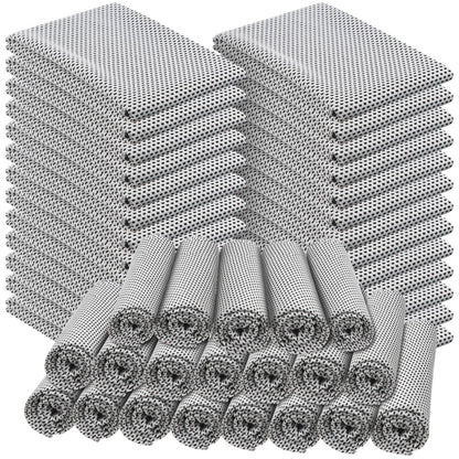 Shellwei 50 Pcs Cooling Towel 40 x 12 Inch Microfiber Workout Towels Breathable Chilly Towel Ice Cool Cold Towels Bulk Fast Drying Absorbent Sweat Rag for Neck Yoga Sports Golf Gym