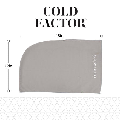 COLD FACTOR Instant Cooling Hoodie Towel – Advanced Chemical-Free Evaporative Cooling Technology – UPF 50+, 2+ Hours Cooling