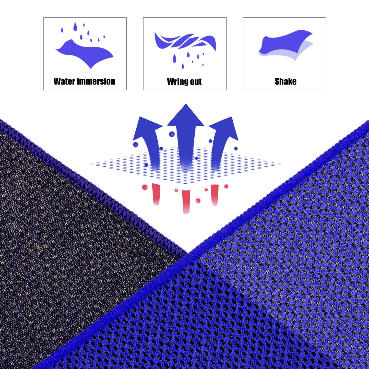 Cooling Towels (40"x 12", Pack of 30) for Neck and Face, Cold Towel for Hot Weather, Sports, Workout, Fitness, Gym, Yoga, Golf, Pilates, Travel, Camping & More