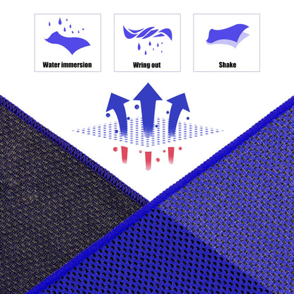 Cooling Towels (40"x 12", Pack of 30) for Neck and Face, Cold Towel for Hot Weather, Sports, Workout, Fitness, Gym, Yoga, Golf, Pilates, Travel, Camping & More