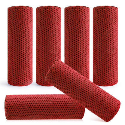 Hosuly 6 Pack Cooling Towels 40"x12" Ice Towel Cooling Neck Wraps Soft Breathable Chilly Stay Cool in Summer for Sports Yoga Golf Gym Activities(Black)