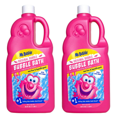 Mr. Bubble Extra Gentle Bubble Bath - Hypoallergenic, Tear Free Bubble Bath Solution Perfect for Sensitive Skin (Pack of 2 Bottles, 16 fl oz Each)