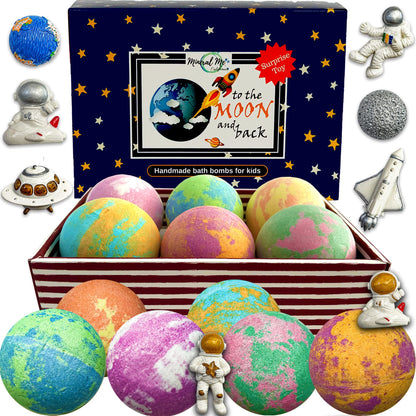 Bath Bombs for Kids with Surprise Toys Inside Plus Dinosaur Puzzle - Set of 9 Organic Dino Egg Bath Bombs, Gentle and Kids Safe, Fizzy Balls with Rich Bubbles, Birthday Gifts for Boys, Girls