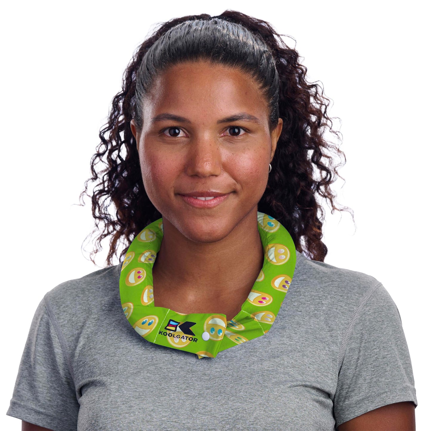 KOOLGATOR Evaporative Cooling Neck Wrap – Reusable Neck Cooler with Long Lasting Relief During Hot Weather Activities, Sports, & Outdoor Work, Water Drops, 1 Pack