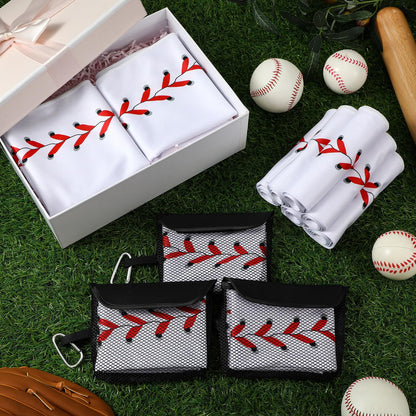 Moukeren 12 Pcs Cooling Towel with Mesh Storage Bag and D Ring Hook, 40" x 12" Soft Breathable Chilly Microfiber Sport Towels for Yoga Running Gym Workout Sport Party Favors Team Gift(Ice Cream Drip)