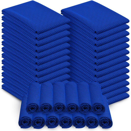 Shellwei 50 Pcs Cooling Towel 40 x 12 Inch Microfiber Workout Towels Breathable Chilly Towel Ice Cool Cold Towels Bulk Fast Drying Absorbent Sweat Rag for Neck Yoga Sports Golf Gym