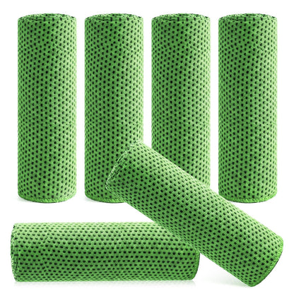 Hosuly 6 Pack Cooling Towels 40"x12" Ice Towel Cooling Neck Wraps Soft Breathable Chilly Stay Cool in Summer for Sports Yoga Golf Gym Activities(Black)