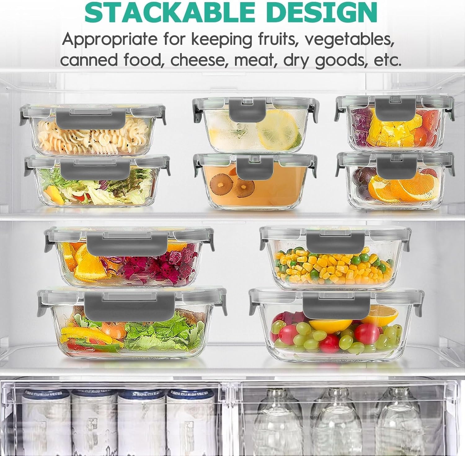 Sweet Treat Shaped 34pcs Glass Food Storage Containers with Lids Set, Airtight Meal Prep Containers (17 Containers & 17 Lids), Grey - Deliciously Soft Cupcake Sensory Glob Detail