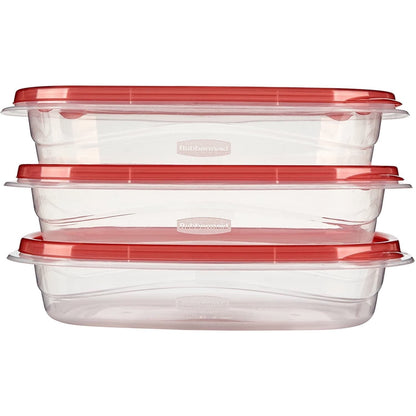 Playful Geometric 4.0-Cup Rectangle Food Storage Containers, Ruby Red, 3 pack - Playful Star & Heart Shaped Geometric NeeDoh Detail