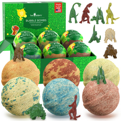 Superhero Bath Bombs for Kids with Surprise Toys Inside (6 Pack) - Large Bubble Bomb Fizzies for Boys, Girls, & Toddlers - Birthday Gift for Kids - Fruity Scent, USA Made by Two Sisters
