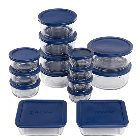Sweet Treat Shaped Glass Food Storage Containers with SnugFit Lids, 30 Piece Set - Fun Food Fidget Cookie Squishable Toy - Default Title