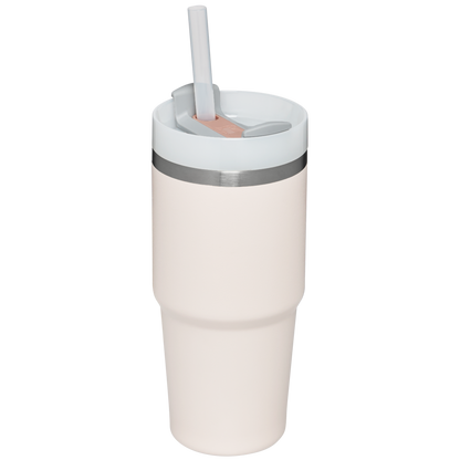 Insulated Travel The Quencher H2.0 Flowstate Tumbler  | Stanley Create D329E - Double-Wall Vacuum Insulated Travel Tumbler with Straw Detail
