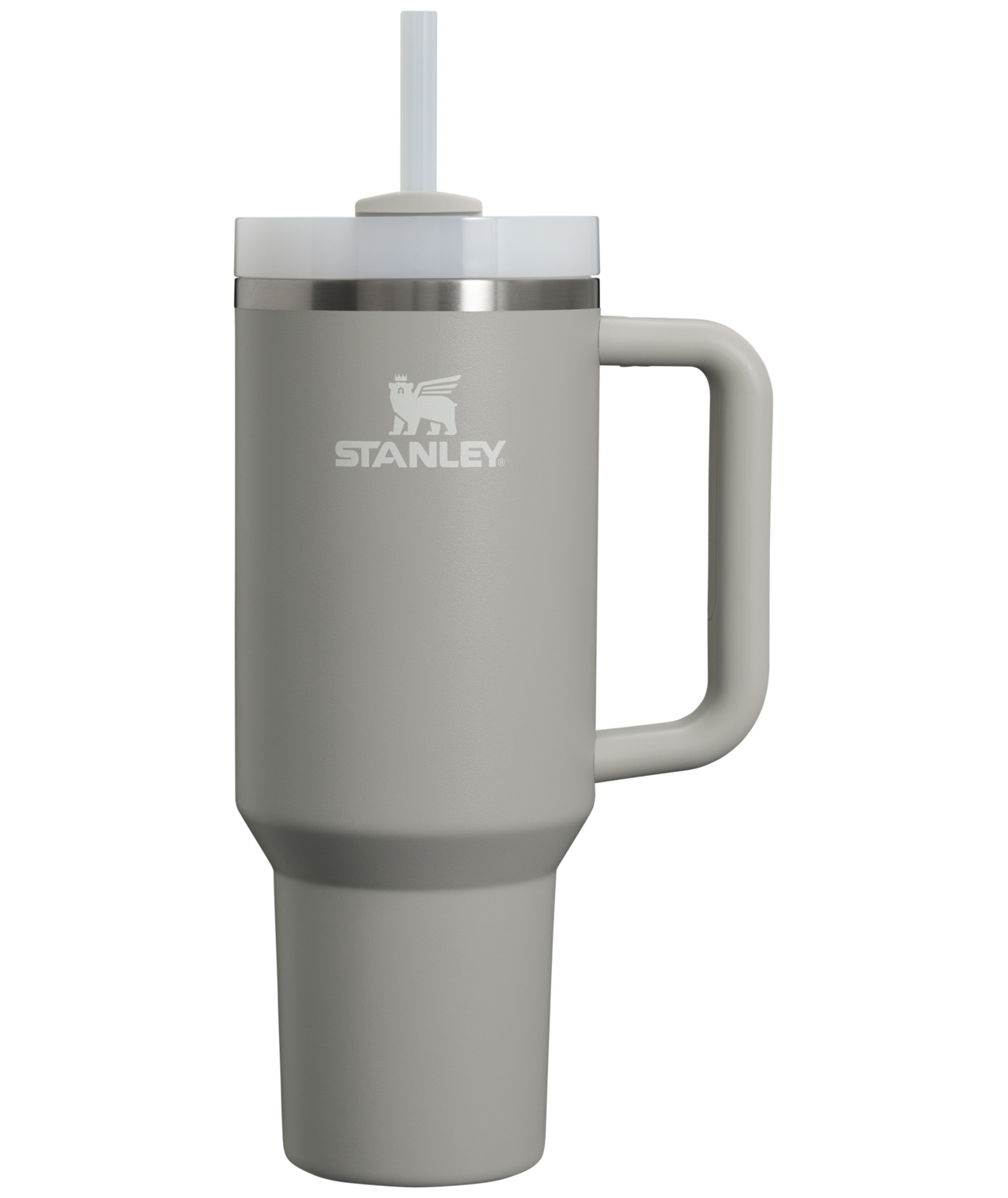 Splash-Resistant FlowState The Quencher H2.0 Flowstate Tumbler  | Stanley Create D332L - FlowState 3-Position Lid Insulated Travel Mug - Ash