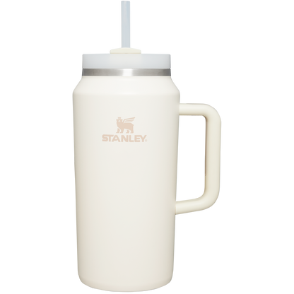 Car-Cup Friendly The Quencher H2.0 Flowstate Tumbler D033Q - Double-Wall Vacuum Insulated Travel Tumbler with Straw - Cream