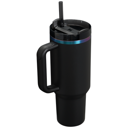 Insulated Travel The Black Chroma Quencher H2.0 Flowstate Tumbler D252B - 40oz Large Capacity Car-Cup Friendly Quencher Detail