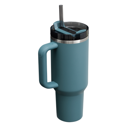 Splash-Resistant FlowState The Quencher H2.0 Flowstate Tumbler  | Stanley Create D332L - FlowState 3-Position Lid Insulated Travel Mug Detail