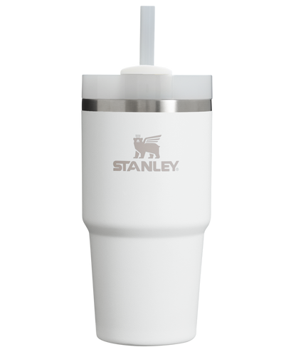 Insulated Travel The Quencher H2.0 Flowstate Tumbler  | Stanley Create D329E - Double-Wall Vacuum Insulated Travel Tumbler with Straw - Frost
