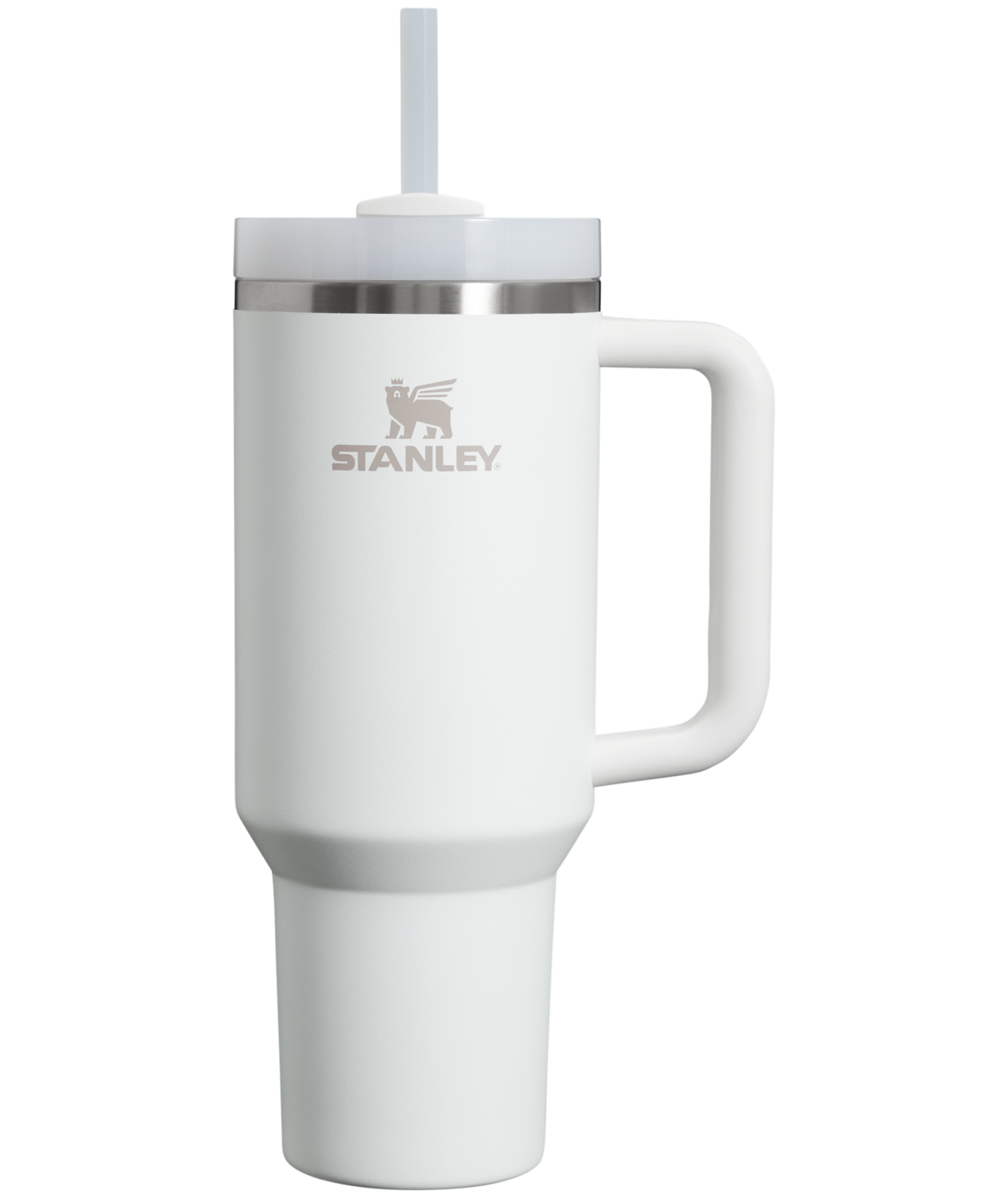 Splash-Resistant FlowState The Quencher H2.0 Flowstate Tumbler  | Stanley Create D332L - FlowState 3-Position Lid Insulated Travel Mug - Frost
