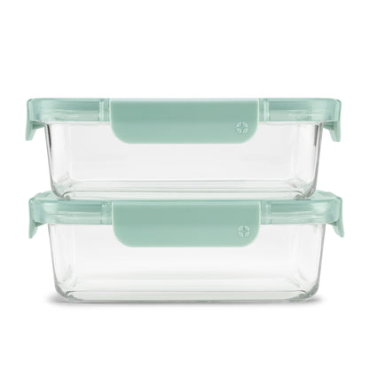 Sweet Treat Shaped 3.4 Cup 2 Pack Glass Meal Prep Containers with Locking Lids - Fun Food Fidget Cookie Squishable Toy - Default Title